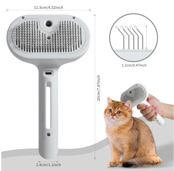 Brosse Pulvérisatrice Anti-Poils pour Animaux